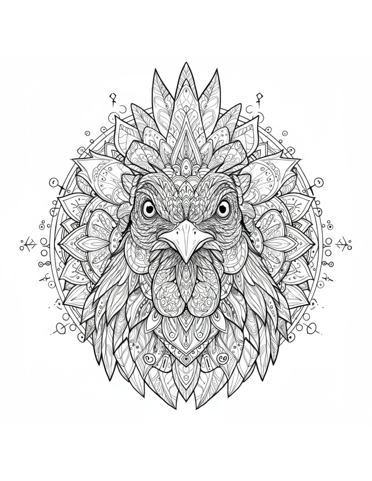 Rooster Mandala 2