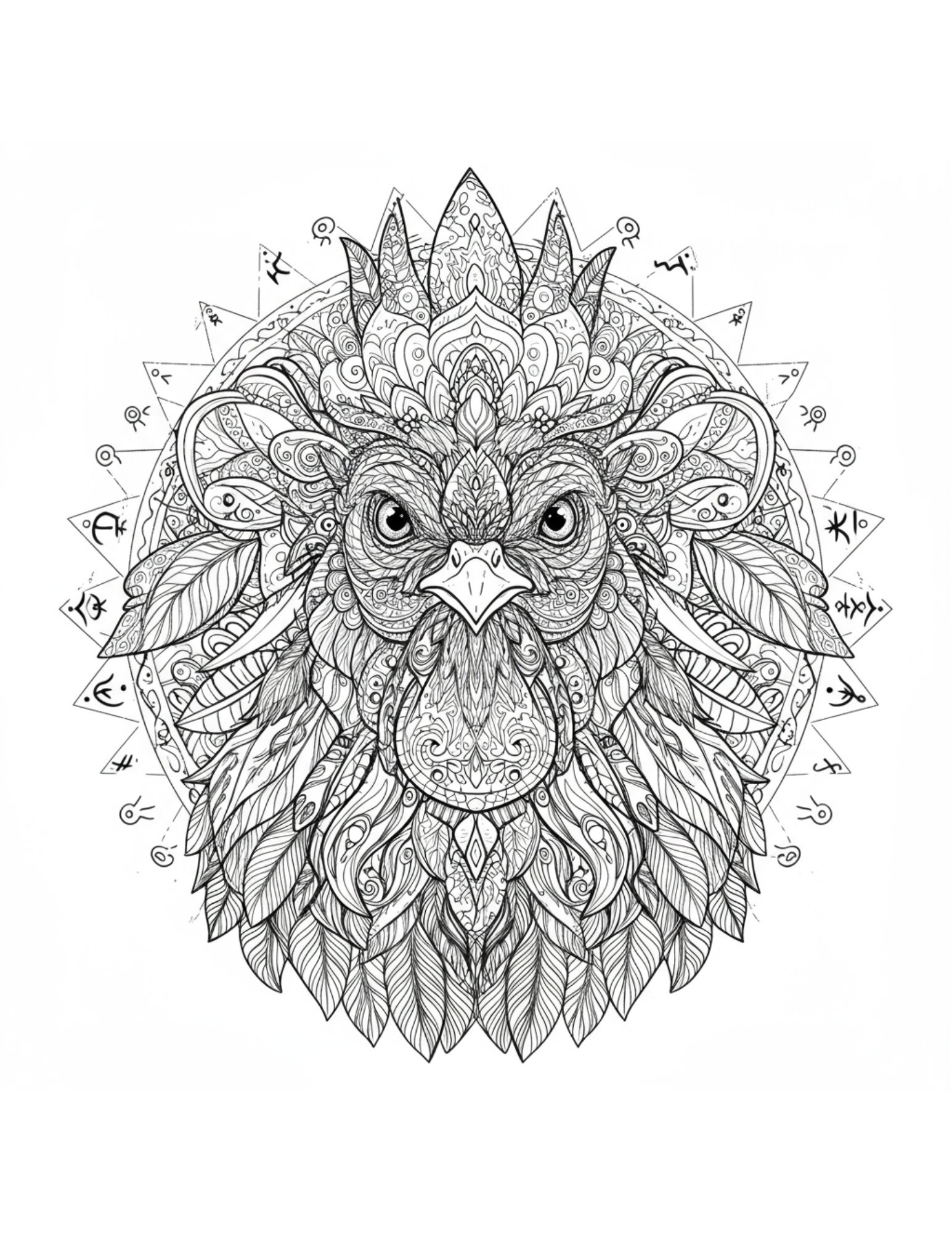 Rooster Mandala 4