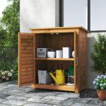 Garden Sanctuary – Outdoor Solid Wood Storage Cabinet shed
