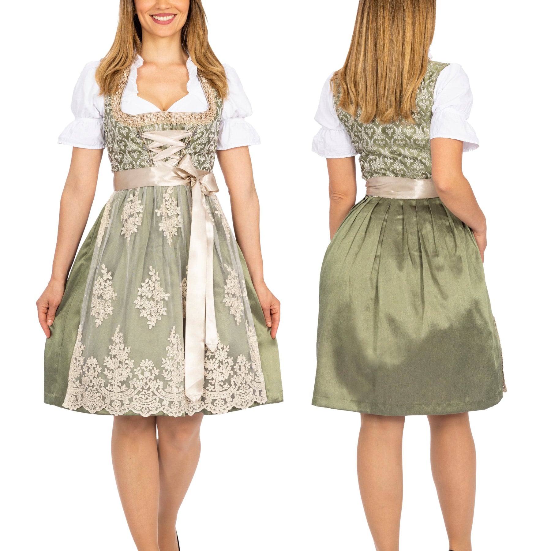 bavaria trachten bavaria trachten women s german dirndl dress authentic oktoberfest attire green gold 30803402883190