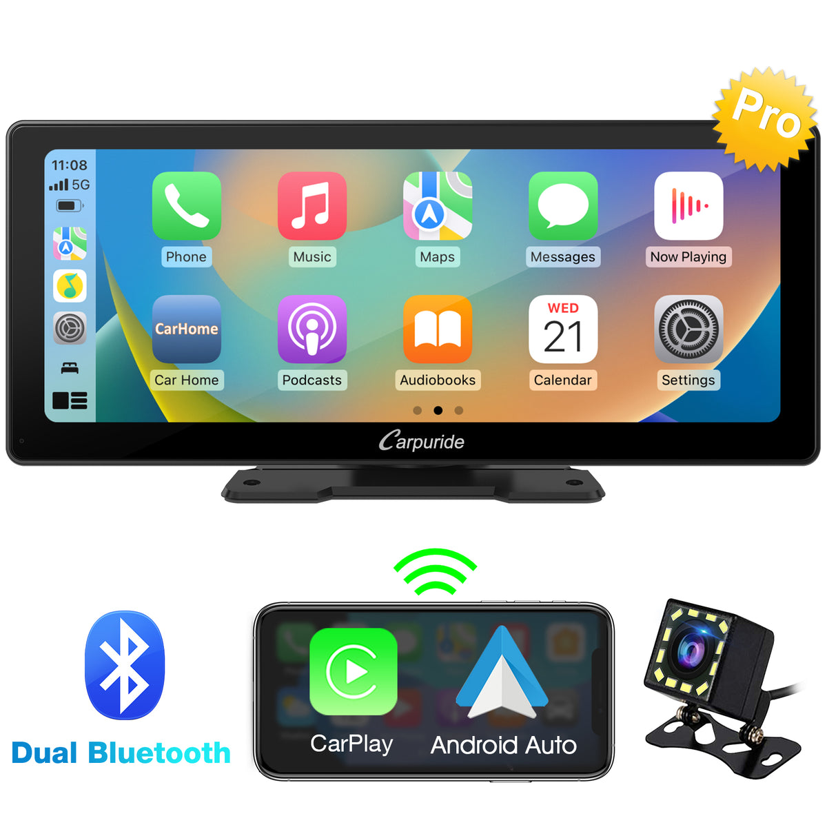 Carpuride W103 Pro vs W903 Plus: Which Is Better in 2026? 1 Carpuride W103 Pro 10.3 inch portable CarPlay display