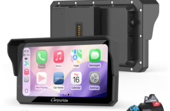 Carpuride W602BS BMW motorcycle CarPlay display