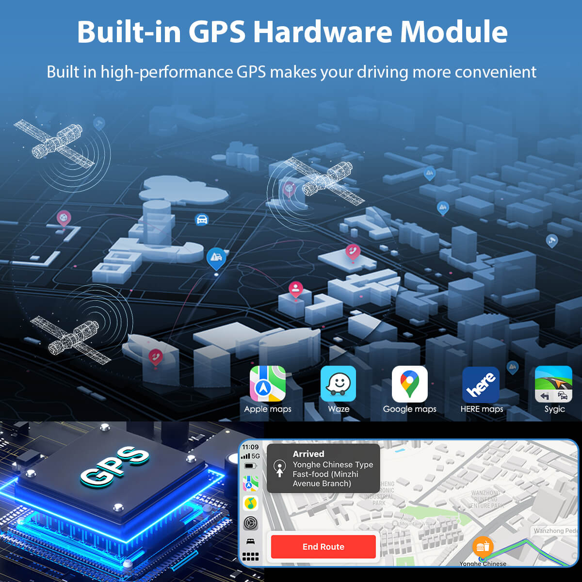 Carpuride W103 Pro vs W903 Plus: Which Is Better in 2026? 3 Carpuride W903 Plus Android 13 display with external GPS antenna