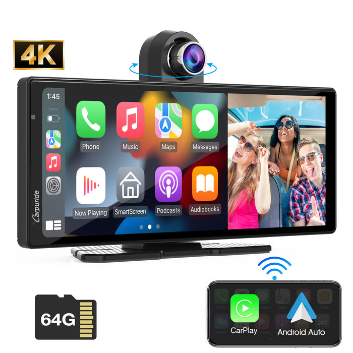 Carpuride W903 Review 2026: Is This 9.3-Inch CarPlay + 4K DVR Worth It? 1 Carpuride W903 9.3-inch portable CarPlay display with front DVR camera
