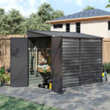 Garden Sanctuary – Wide Outdoor Lockable Steel Storage Shed