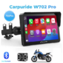 Carpuride – Carpuride W502Pro/ W702 Pro with TPMS Option | Wireless Portable Motorcycle Stereo Featuring Dual Bluetooth, Intercom, Compass & Barometer