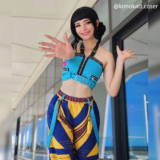 Rolecosplay – KPOP Demon Hunter ZOEY Cosplay Costume – Air Layer Fabric, Complete Set (S-XXXL)