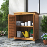 Garden Sanctuary – Outdoor Solid Wood Storage Cabinet shed