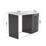 Garden Sanctuary – 250CM Wide Metal Garden Storage Shed with Open Log Rack