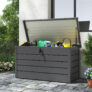 Garden Sanctuary – 350L Metal Lockable Garden Storage Box Patio Waterproof Box