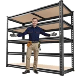 Reibii – Reibii 40″W x 20″D Garage Storage Shelves, 2,500lbs Heavy Duty Metal Shelving, Adjustable Pantry Shelving for Closet Warehouse Commercial