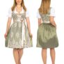 Bavaria Trachten – Women’s German Dirndl Dress Green Gold